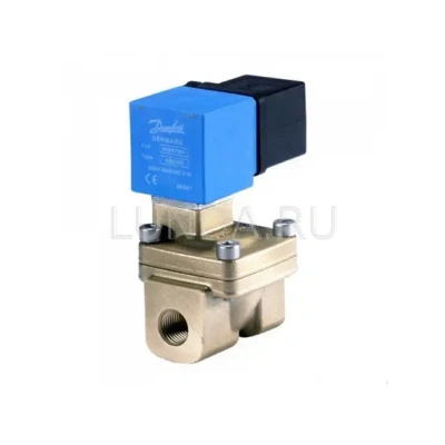 Клапан соленоидный EV220W 10-50, с сервоприводом, с катушкой, уплотнение NBR (нормально открытый), Danfoss В Челябинске