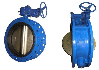 Затвор поворотный дисковый чугунный фланцевый BUV-FL Серия 226 с рукояткой и редуктором В Челябинске