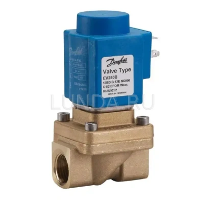 Клапан соленоидный EV250B с принудительным подъемом, с катушкой, Danfoss В Челябинске